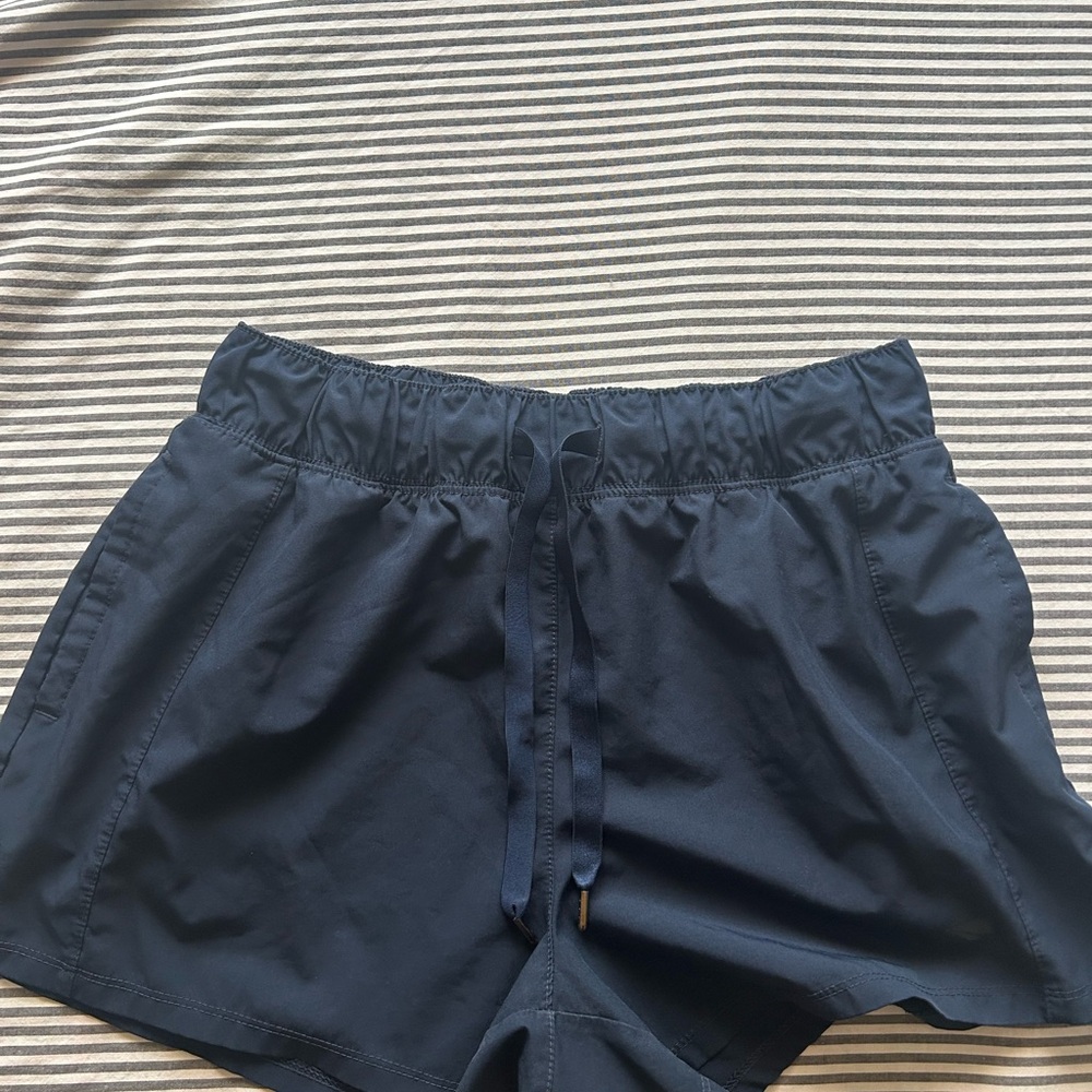 Fabletics Blue Athletic Shorts with Elastic Waistband